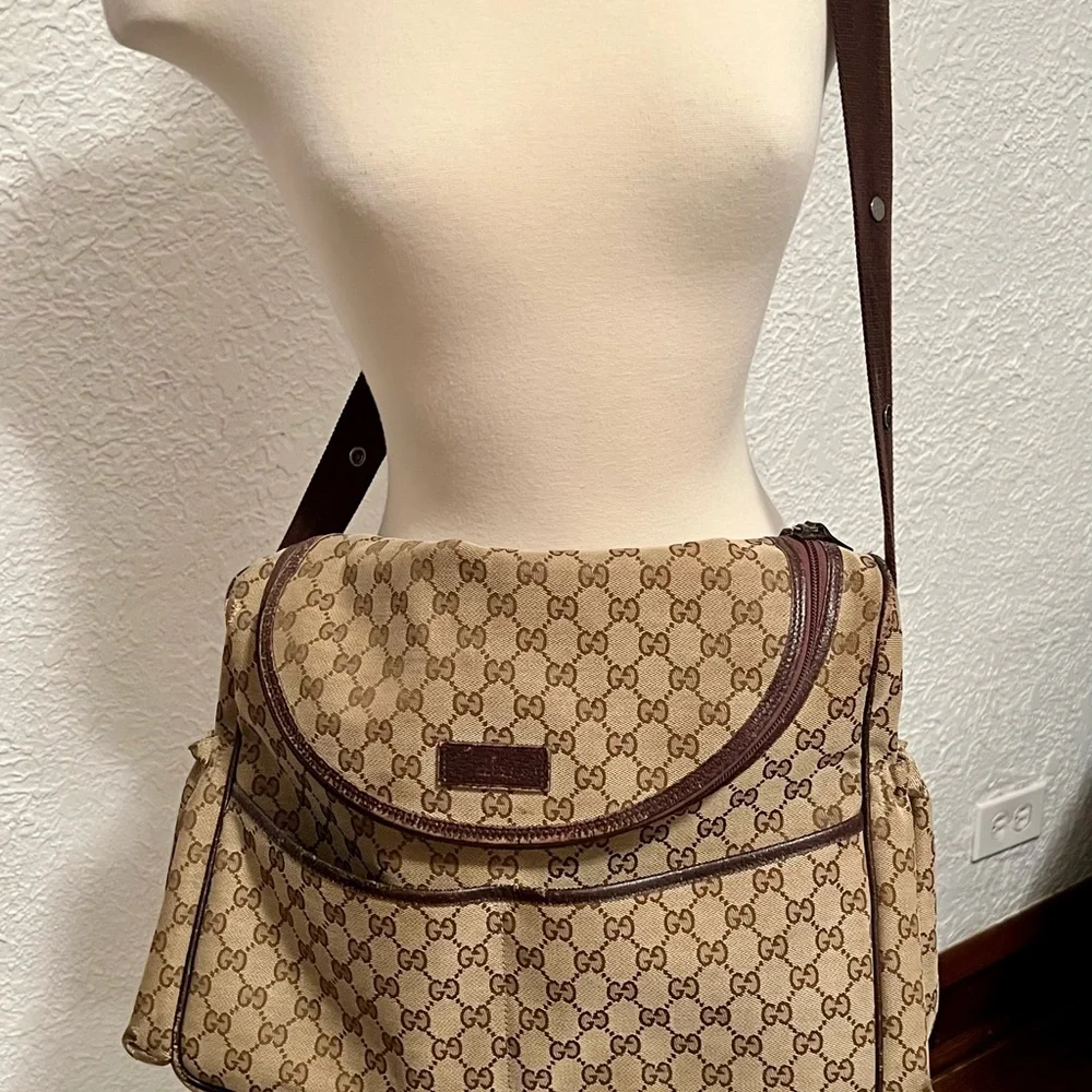 Gucci Monogram Canvas Diaper Bag